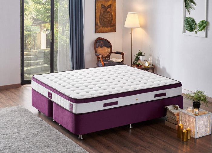 Hanah Home Colchón Violet de tamaño doble, firmeza media, 140x190 cm